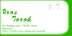 uros torok business card